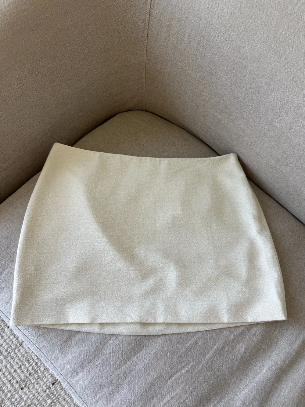 Reformation Chloe Mini Skirt Snow Ivory Size 12 NWT